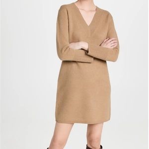Vince V Neck Wool Cashmere Blend Sweater Dress - NWT - Size L